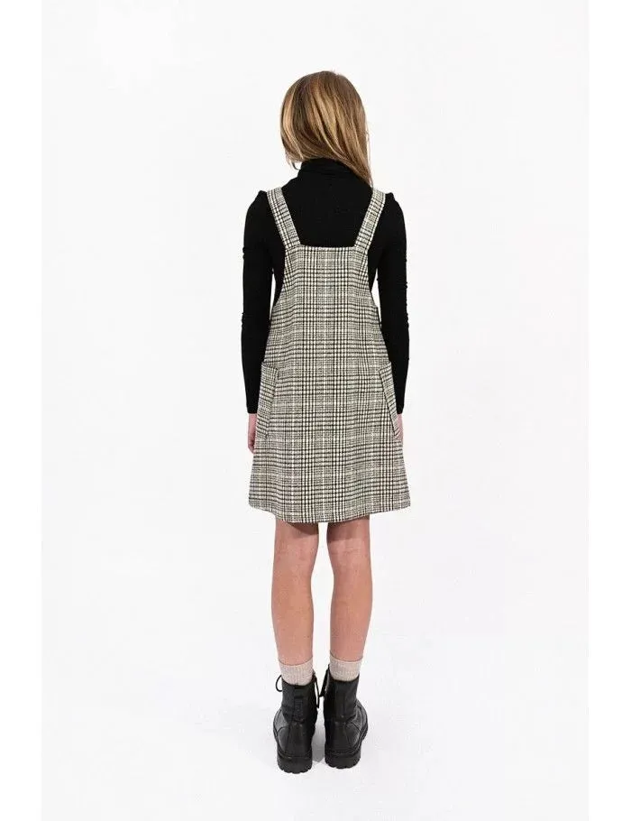 Mini Molly Girls Plaid Overall Dress Size 8 to 10y