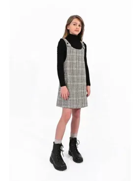 Mini Molly Girls Plaid Overall Dress Size 8 to 10y