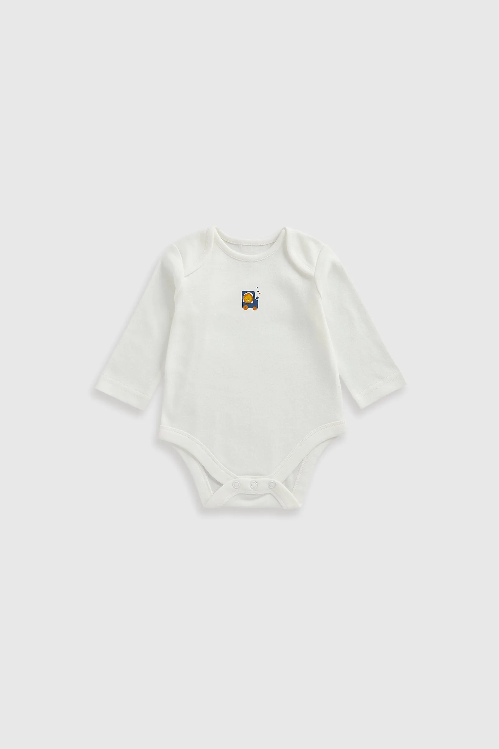 Mothercare Animal Transport Long-Sleeved Bodysuits - 5 Pack