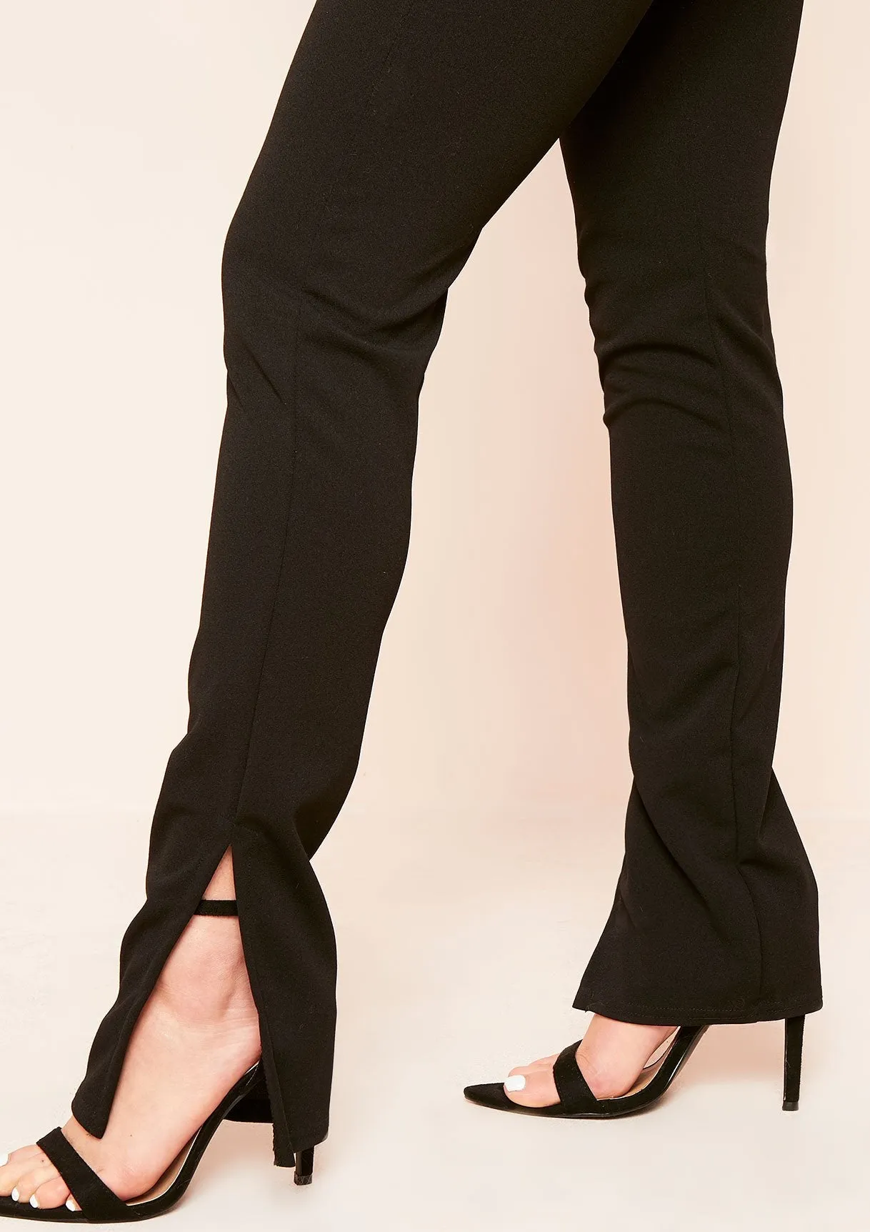 Nova Black Split Side Trousers