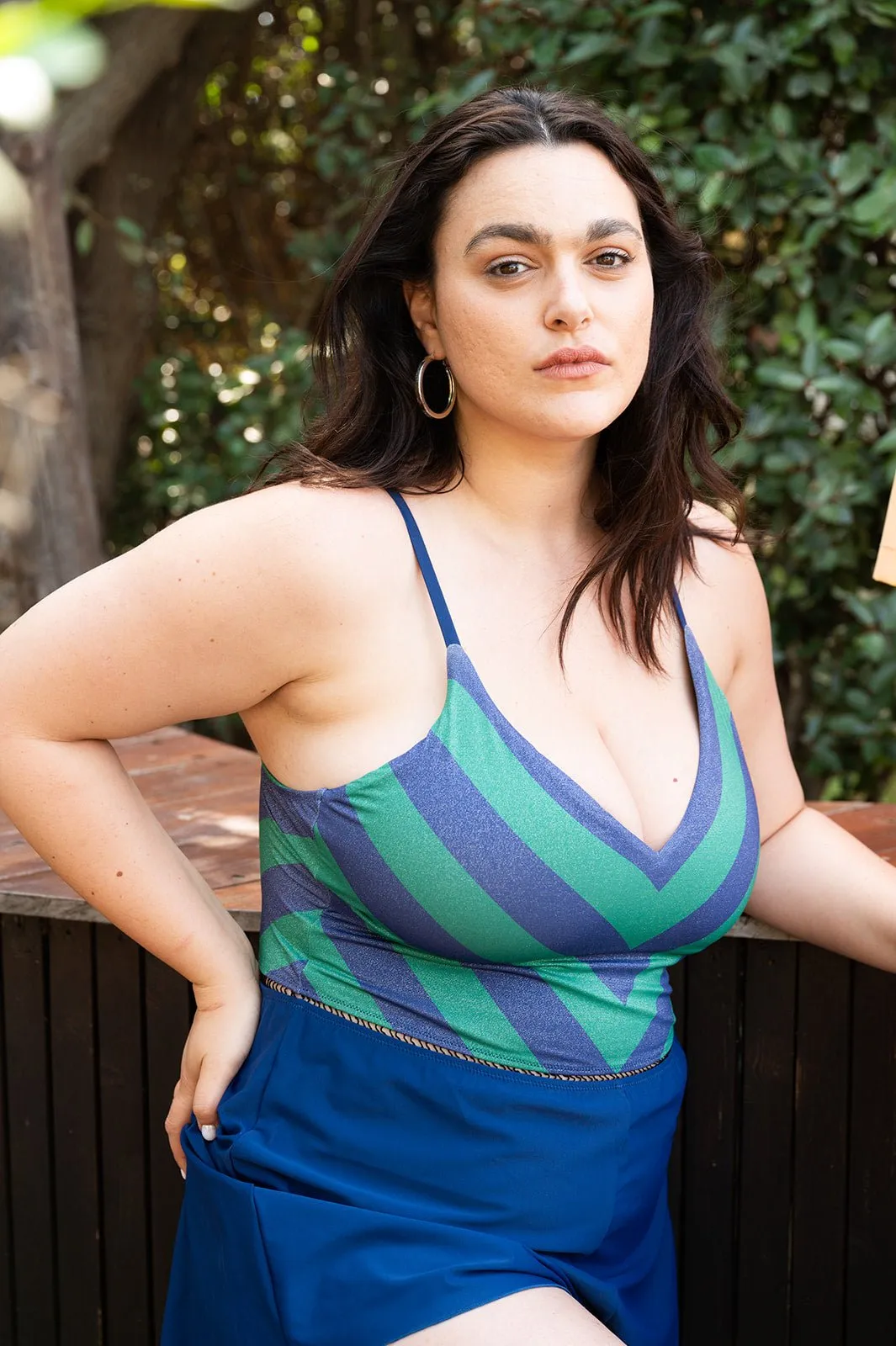 Overall Arava Navy Green Stripes
