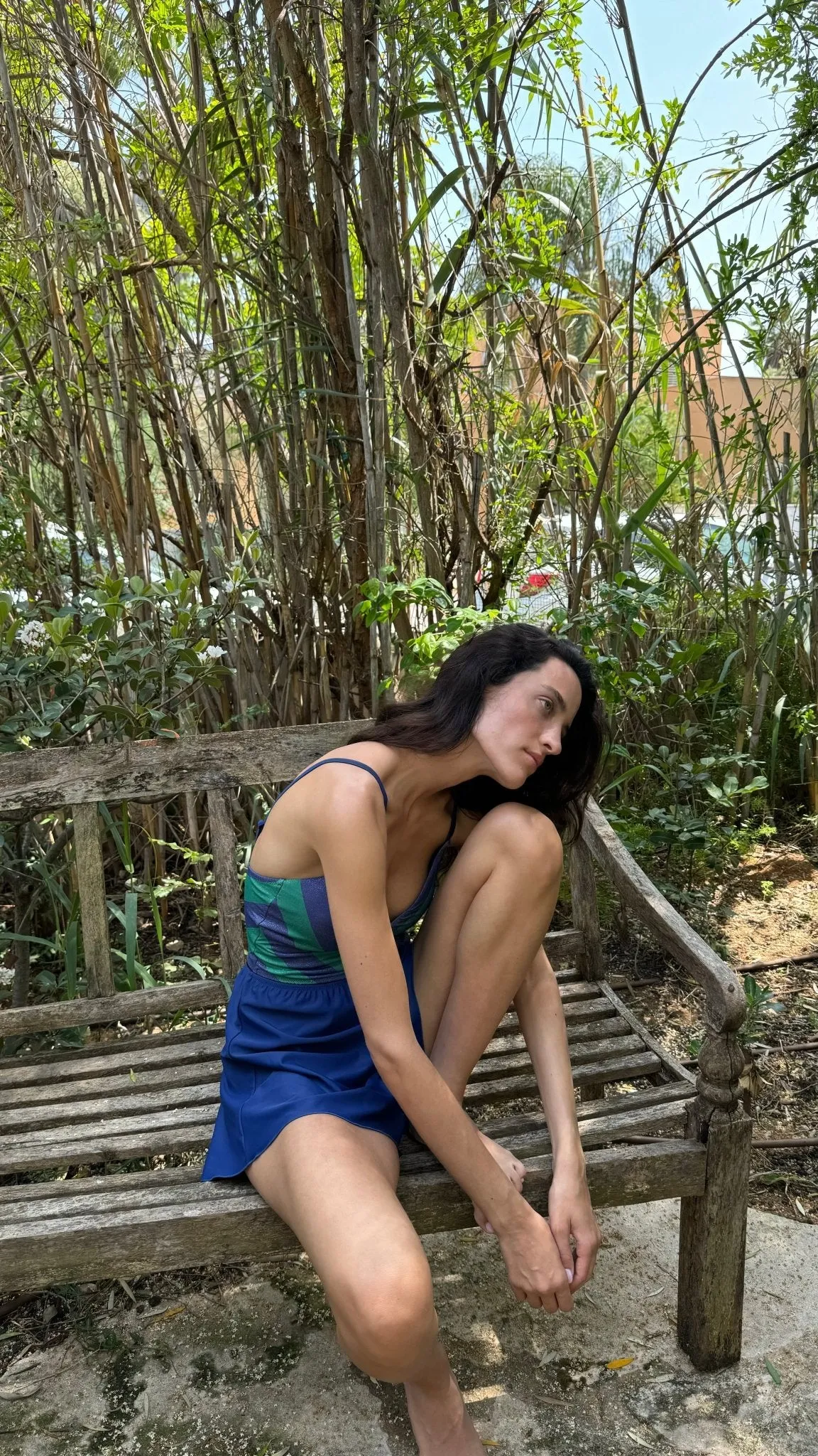 Overall Arava Navy Green Stripes