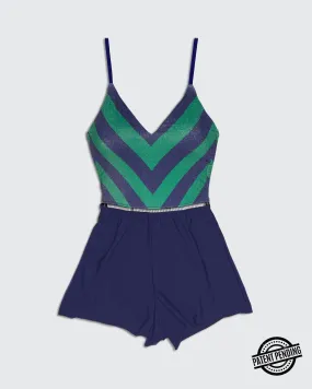 Overall Arava Navy Green Stripes