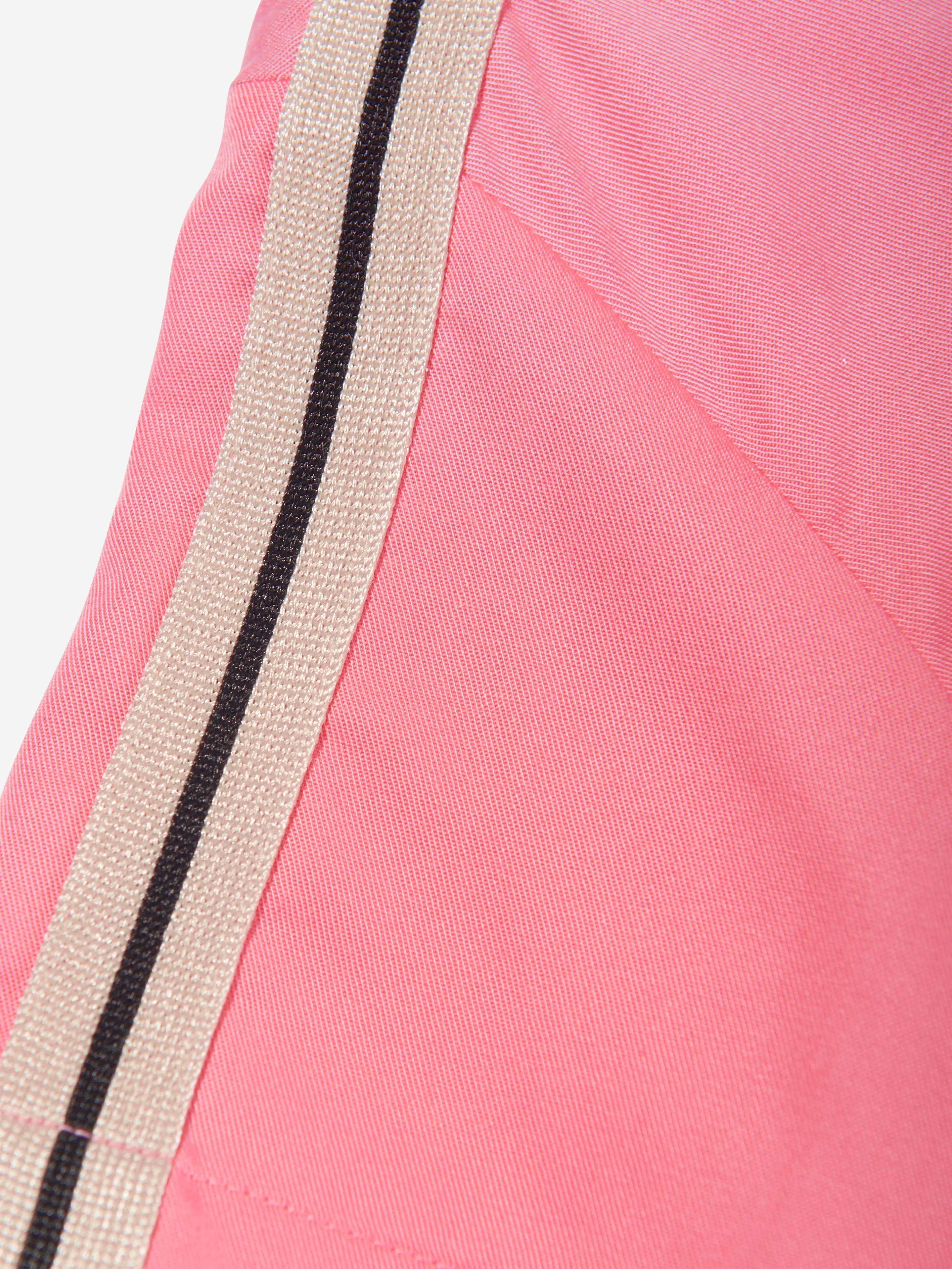 Palm Angels Girls Track Cropped Shirt in Pink