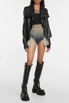 PC145 High Waist Denim Shorts