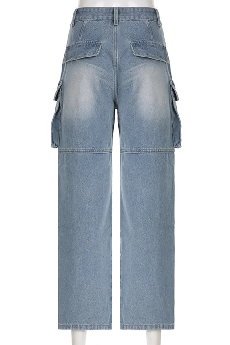 PC440 Pockets Denim Straight Jeans