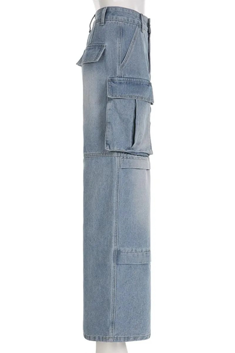 PC440 Pockets Denim Straight Jeans