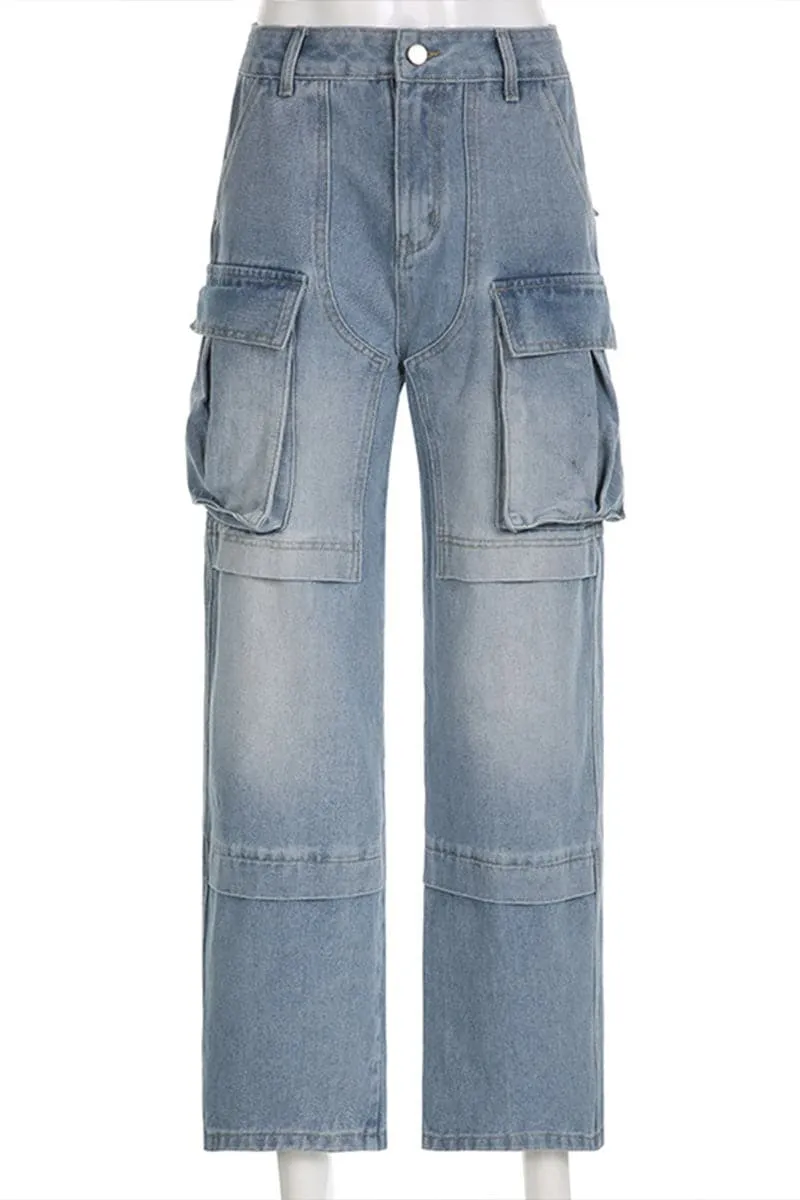 PC440 Pockets Denim Straight Jeans