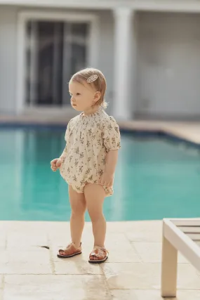 Posie & Pistachio Floral Romper