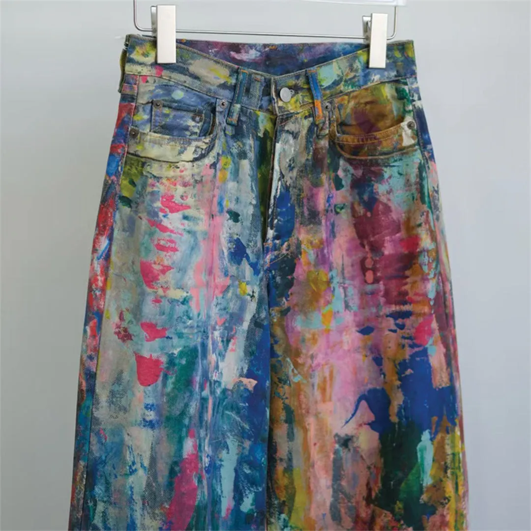 Splash Paint Denim Jeans