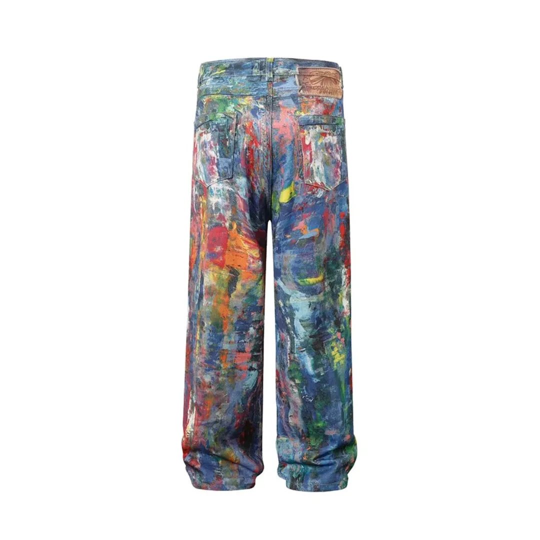 Splash Paint Denim Jeans