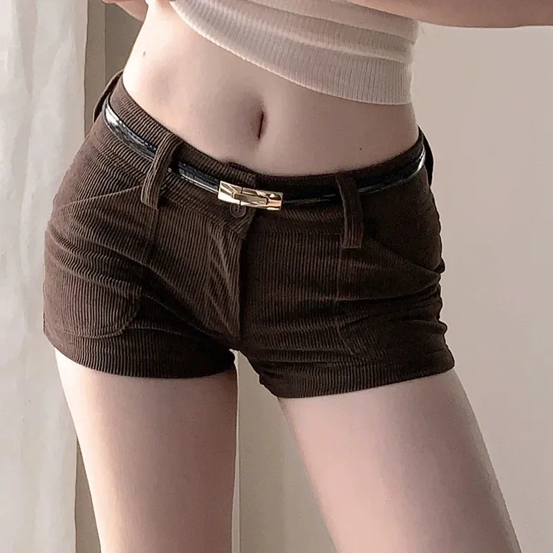 Stori Corduroy Low Waist Shorts