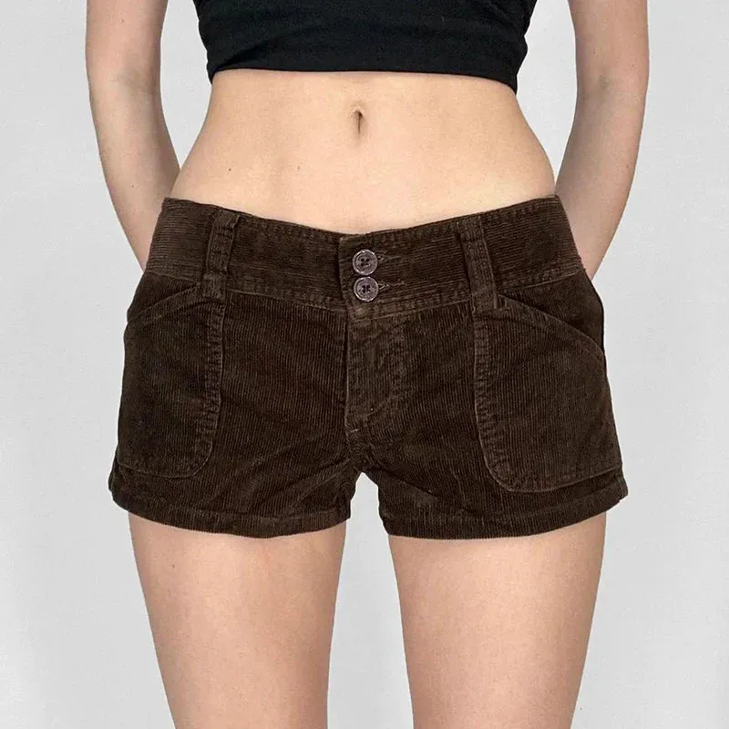 Stori Corduroy Low Waist Shorts