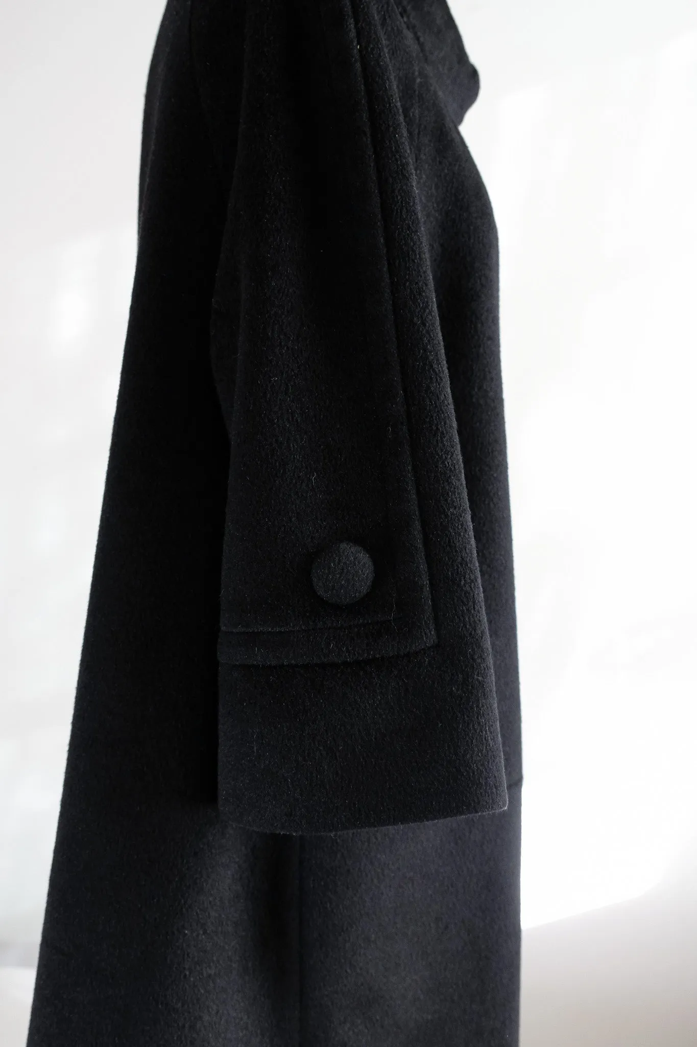 Stylish 1960's Lilli Ann Black Swing Coat / Sz M