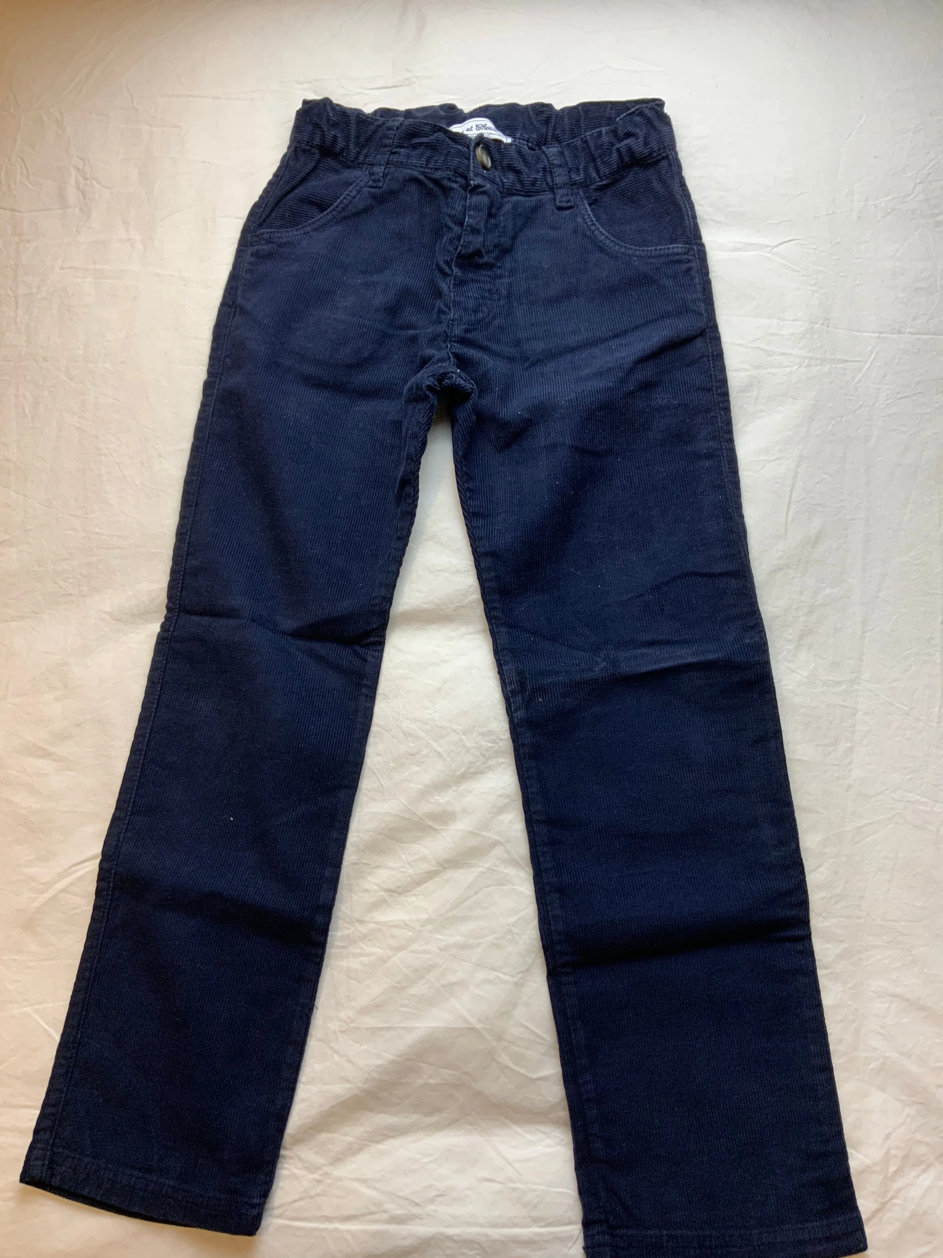 TARTINE ET CHOCOLAT KIDS BOY NAVY CORDUROY TROUSERS PANTS 6 YEARS OLD children