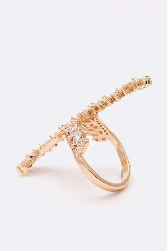TEEK - Adjustable Iconic CZ Cocktail Ring