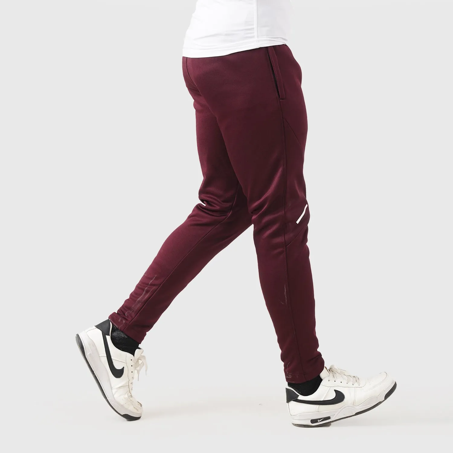 Tf-Maroon PolyFleece Side Cut Print Bottoms