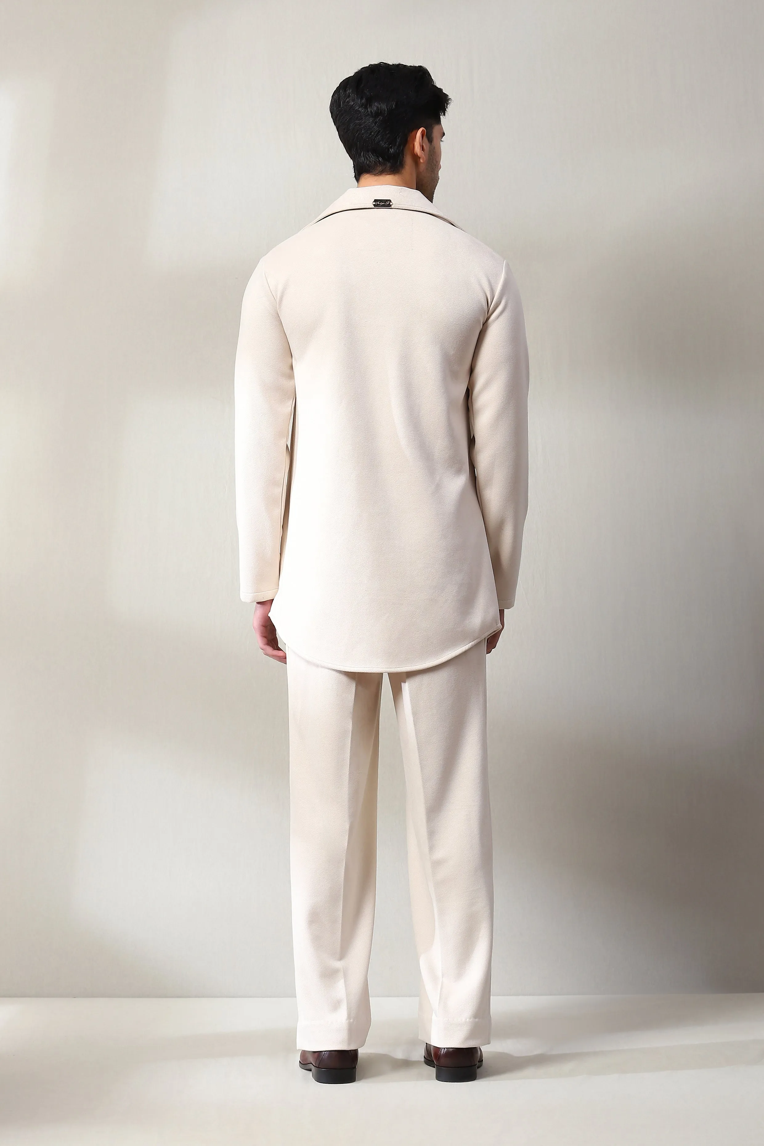 This ivory corduroy velvet co-ord set