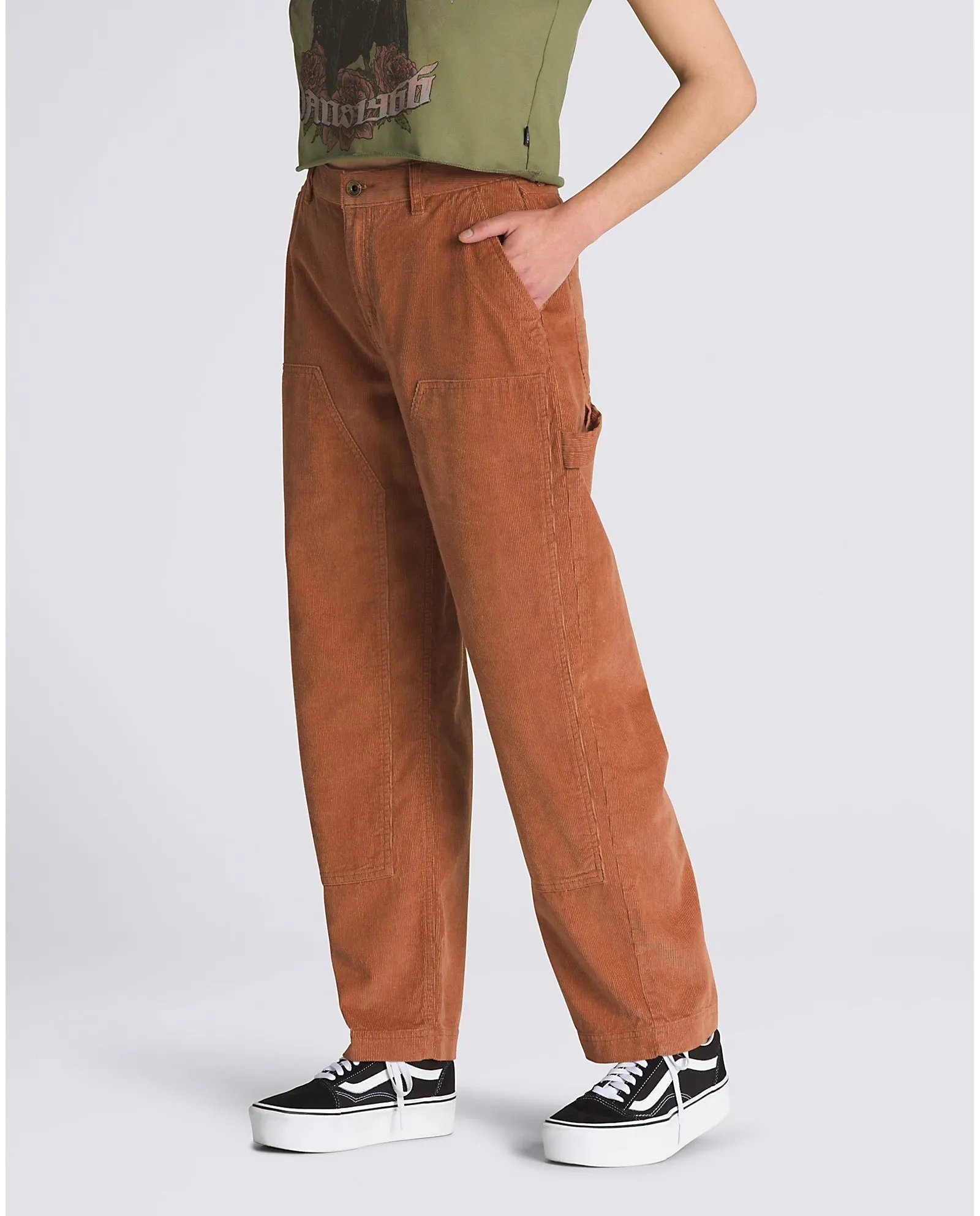 VANS Women's High Road Ground Work Corduroy Pants Mocha Bisque