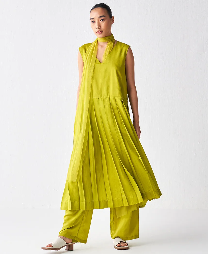 Waist Pleat Tunic Set