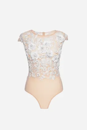 White Floral Bodysuit