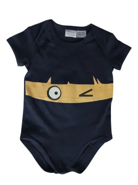Wink on Navy baby suit