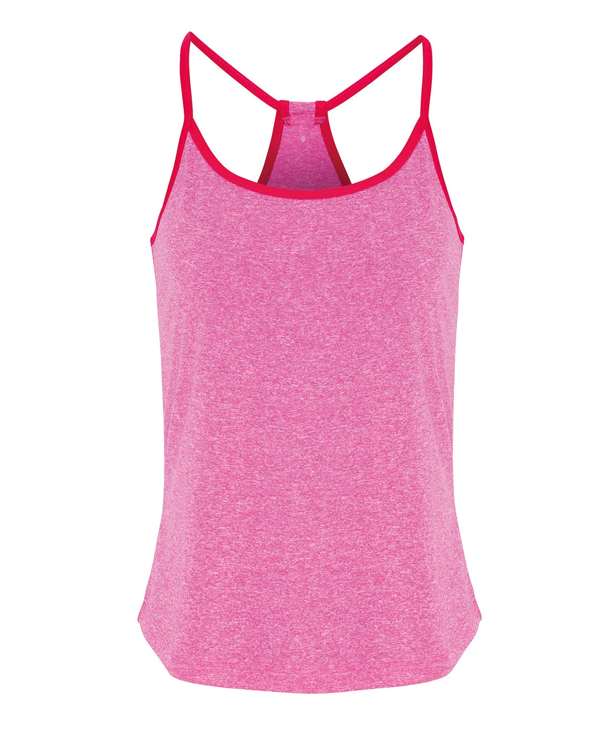 Womens TriDri® yoga vest | Pink Melange/Hot Pink
