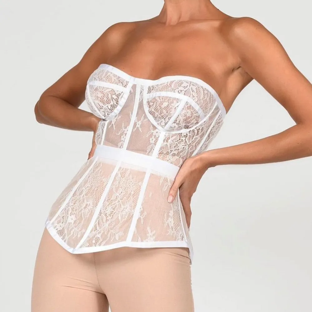 Yesterday Strapless Lace Corset
