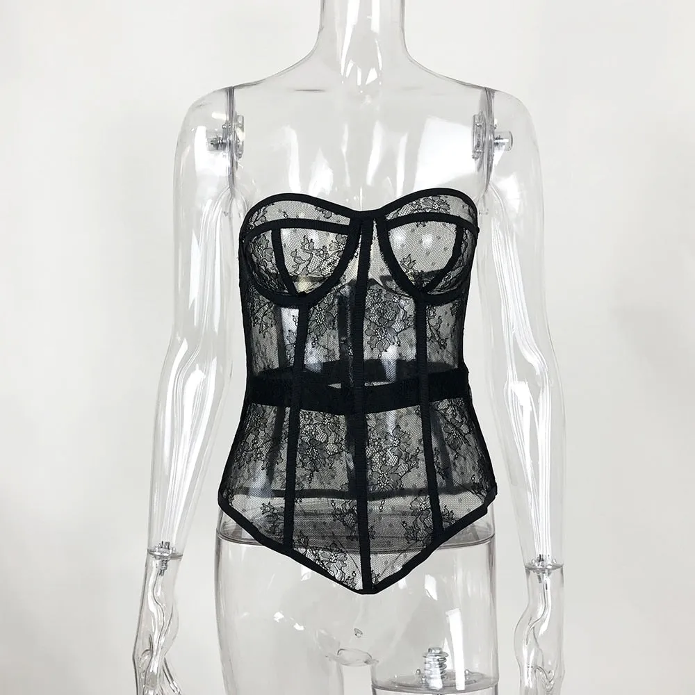 Yesterday Strapless Lace Corset