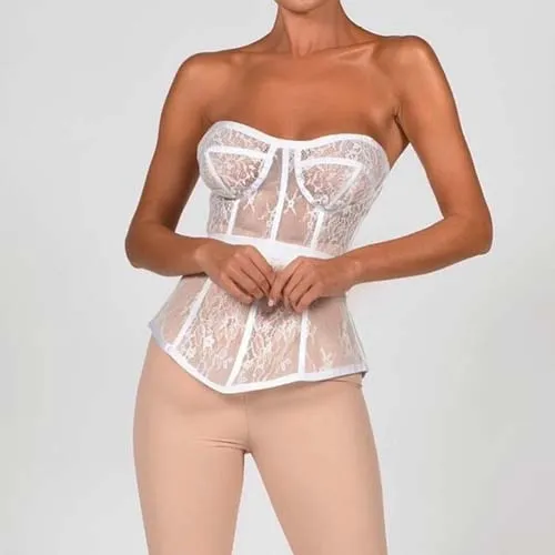 Yesterday Strapless Lace Corset