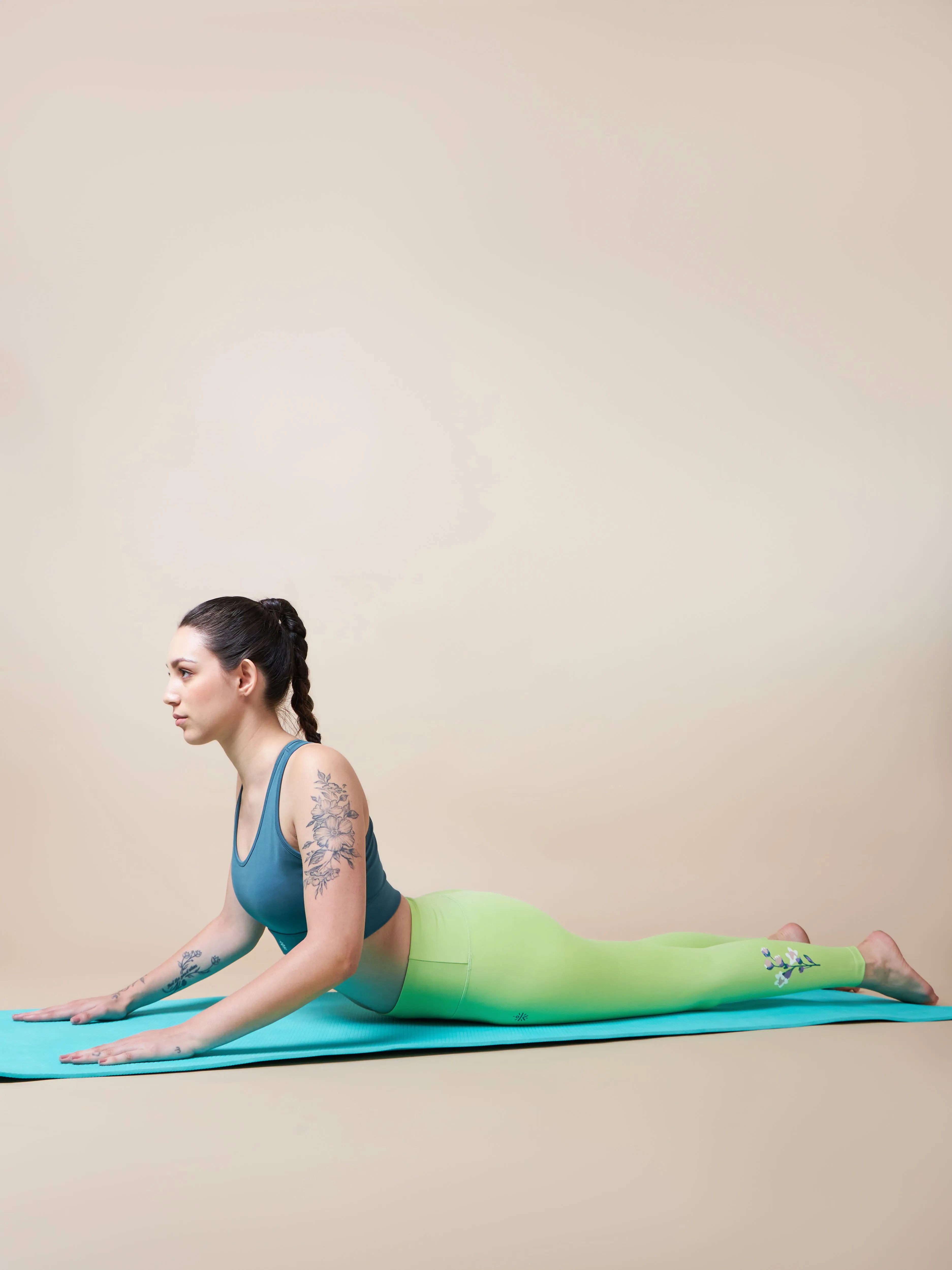 Zen Garden Motif Yoga Tights