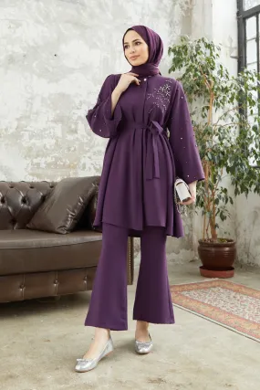 ZRF Women Rina Tunic Pants Set - Purple - Clichy